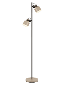 City 2 Beige/svart från Aneta Lighting - City golvlampa har en modern och stilren design med en snygg kombination av svart och beige metall.