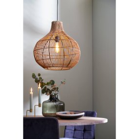 Pacino Ø50 Natur taklampa från Light & Living - Pacino &auml;r en vacker takpendel tillverkad av rotting som ger ett bohemiskt och naturn&auml;ra uttryck.