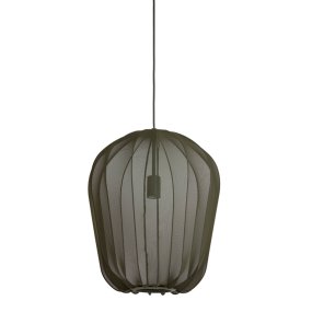 Plumeria Ø42 Mörkgrön taklampa från Light & Living - Den dekorativa sk&auml;rmen med meshtyg skapar en vacker ljusspridning i rummet n&auml;r lampan &auml;r t&auml;nd.