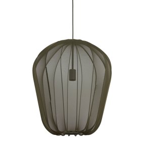 Plumeria Ø50 Mörkgrön taklampa från Light & Living - Den dekorativa sk&auml;rmen med meshtyg skapar en vacker ljusspridning i rummet n&auml;r lampan &auml;r t&auml;nd.