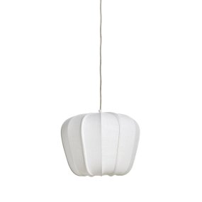 Zubedo Ø40 Krämvit taklampa från Light & Living - Zubedo har en mjuk och elegant form, kl&auml;dd i kr&auml;mvit textil som ger en varm och behaglig ljusspridning.