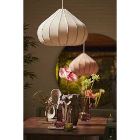 Zubeda Ø60 Brun taklampa från Light & Living - Zubeda &auml;r en stilren takpendel med en naturligt brun linnesk&auml;rm.