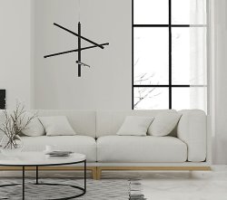 Stecco Ø60 Svart taklampa från Aneta Lighting - H&auml;ftiga och stilrena Stecco taklampa gjord i svartlackerad metall.