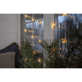 Ljusgardin Star Curtain 1,2m Transparent från Star Trading - H&auml;rlig ljusgardin med varmvitt sken f&ouml;r inomhusbruk.