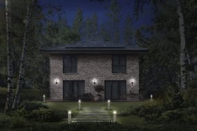 Ebro Mörkgrå utelampa från Ledvance - Ebro &auml;r en stilren och robust fasadlampa som ger b&aring;de funktion och elegans till din entr&eacute; eller uteplats.