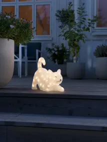 Liggande katt akryl Klar från Konstsmide - Charmig och lekfull – denna liggande katt i akryl sprider värme med sina 48 varmvita LED-ljus.