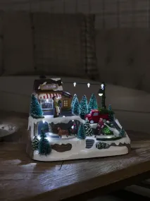 Mekanisk juldekoration granförsäljning 17cm Flerfärgad från Konstsmide - Skapa en livfull julst&auml;mning med denna mekaniska juldekoration &ndash; en charmig scen med granf&ouml;rs&auml;ljning i vinterskrud.