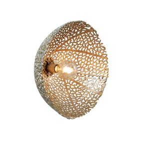 Sinula Ø45 Guld vägglampa från Light & Living - Dess guldiga finish ger en lyxig och varm k&auml;nsla, perfekt f&ouml;r att addera stil och karakt&auml;r till ditt hem.