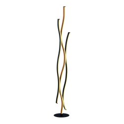 Bloom Sandsvart golvlampa från Searchlight - Perfekt som ett konstn&auml;rligt inslag i b&aring;de moderna och minimalistiska milj&ouml;er, blir denna lampa inte bara en belysningsl&ouml;sning utan &auml;ven ett imponerande konstverk i ditt hem.