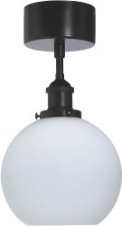 Omega Ø20 Vit plafond från PR Home - Taklampa med krokupph&auml;ng i klassisk design, samt opalglas och metallchassi i mattsvart ytfinish.