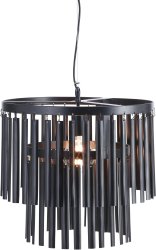 Marlow Ø45 Svart från PR Home - Takkrona Marlow, modern takkrona i svart metall med h&auml;ngande stavar av metall i 2 lager.