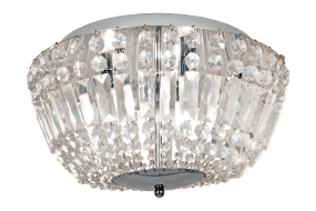 Giovanna Ø38 Krom badrumslampa från Aneta Lighting - Giovanna &auml;r en elegant badrumsplafond i krom med vackra glasprismor.