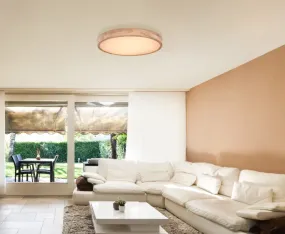 Rainer Ø60 Natur plafond från Globo Lighting - Lampan har &auml;ven en f&auml;rgv&auml;xlingsfunktion med m&ouml;jlighet att fixera en vald f&auml;rg, vilket g&ouml;r den b&aring;de flexibel och funktionell.
