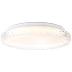 Badria Ø30 Vit plafond från Brilliant - Badria v&auml;gg- och taklampa s&auml;tter st&auml;mningen i varje rum med sitt varmvita ljus.