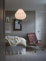 Tea skärm exkl. upphäng Ø43 Vit taklampa från PR Home - Tea taksk&auml;rm ing&aring;r i en serie sk&auml;rmar i olika storlekar och former kl&auml;dda i vitt jerseytyg.