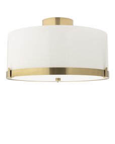 Marcel Ø40 Vit/mässing från By Rydéns - Marcel &auml;r en elegant plafond, designad av Mia Lagerman och ger ett j&auml;mnt och fint ljus som sprider en behaglig atmosf&auml;r i rummet.