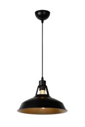 Brassy-Bis Ø30 Svart taklampa från Lucide - Med sina unika detaljer och originella design passar den in i en m&auml;ngd olika interi&ouml;rer &ndash; oavsett om du f&ouml;redrar lantlig, rustik, industriell eller modern stil.
