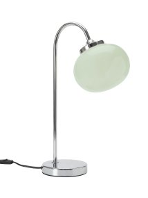Elsy 50cm Grön från PR Home - Den handbehandlade glassk&auml;rmen i en mjuk salviagr&ouml;n nyans ger varje lampa en unik karakt&auml;r, medan de kromade metalldetaljerna skapar en stilren och tidl&ouml;s helhet.