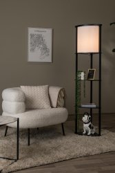 Menno Svart golvlampa från Lucide - Tack vare den triangul&auml;ra designen &auml;r Menno perfekt f&ouml;r att lysa upp m&ouml;rka h&ouml;rn i ditt hem.