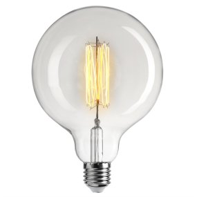 E27 edison glob 2W 2200K dimbar Transparent från Unison - Ljuskällans klassiska design och spiralformade filament gör den idealisk för öppna armaturer och dekorativa installationer, där både estetik och ljuskvalitet är i fokus.