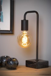 Lorin 35cm Svart bordslampa från Lucide - Lorin ger en nostalgisk touch till din moderna inredning men passar lika bra i en rustik eller industriell milj&ouml;.