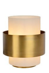 Firmin 24cm Mattguld/mässing bordslampa från Lucide - Firmin passar &ouml;verallt, s&aring; l&auml;nge en touch av retro &auml;r v&auml;lkommen.