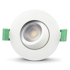 Sanna 230V 3000-4000K Vit från Llitt - Denna spotlight har en ljusstyrka p&aring; drygt 520 lumen och en st&auml;llbar f&auml;rgtemperatur p&aring; 3000K/4000K.