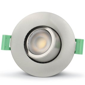 Sanna 230V 3000-4000K Borstad stål från Llitt - Denna spotlight har en ljusstyrka p&aring; drygt 520 lumen och en st&auml;llbar f&auml;rgtemperatur p&aring; 3000K/4000K.