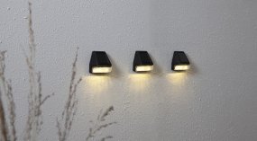Mini 3-p Svart solcellslampa från Star Trading - 