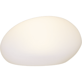 Globy 13cm Vit solcellslampa från Star Trading - Modern och stilren solcellsdekoration i form av en vit sten.