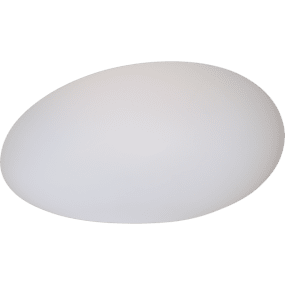 Globy 20cm Vit solcellslampa från Star Trading - Modern och stilren solcellsdekoration i form av en vit sten.
