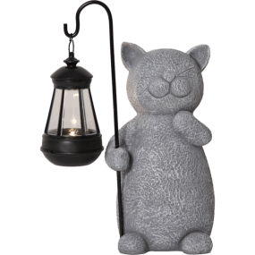 Smilla Grå solcellslampa från Star Trading - Dekorativ solcellsdlampa tillverkad av polyresin som imiterar granit.