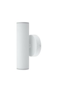 Hubble Vit från Globen Lighting - Hubble &auml;r en stilren v&auml;gglampa i vit f&auml;rg som sprider ljuset b&aring;de upp&aring;t och ned&aring;t och skapar ett vackert ljusspel mot v&auml;ggen.