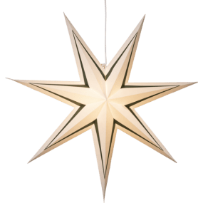 Stripe Ø77 Vit/grön från Star Trading - Dekorera till advent och den ger en h&auml;rlig julst&auml;mning.