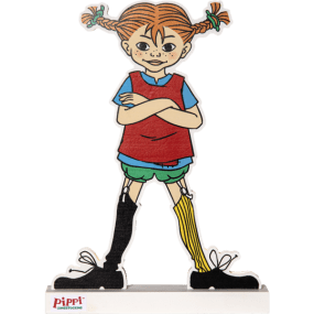 Pippi Flerfärgad barnlampa från Star Trading - En klassisk illustration av Pippi, h&auml;r i form av en siluett som lyser ut fr&aring;n sidorna.