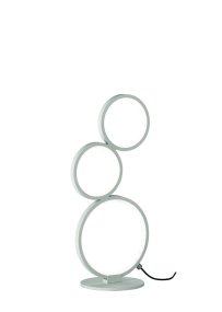 Rondo 45cm Vit bordslampa från Trio Lighting - Den 45 cm h&ouml;ga lampan har en integrerad dimmer som styrs via sladdbrytaren, vilket g&ouml;r att du flexibelt kan justera ljusstyrkan p&aring; de inbyggda LED-lamporna.