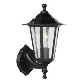Laterna Svart från Eglo - Denna klassiska fasadlampa i svart aluminium har en tidl&ouml;s laternform som passar perfekt vid entr&eacute;er, fasader och uteplatser.