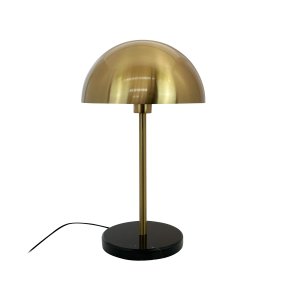 Nancy 50cm Mässing/svart bordslampa från Dyberg Larsen - Tillverkad i m&auml;ssing med en solid marmorfot, ger lampan en exklusiv k&auml;nsla.