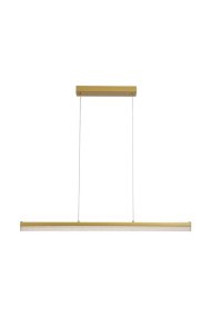 Madeleine 100cm Guld från Searchlight - Madeleine pendel &auml;r tillverkad i metall med en elegant ljus guldfinish och har en integrerad, energieffektiv LED belysning.