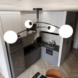 Pregos 60cm Svart plafond från Emibig Lighting - Pregos takarmaturer &auml;r ett utm&auml;rkt komplement till b&aring;de modern och klassisk inredning.