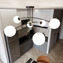 Pregos 60cm Svart plafond från Emibig Lighting - Pregos takarmaturer &auml;r ett utm&auml;rkt komplement till b&aring;de modern och klassisk inredning.