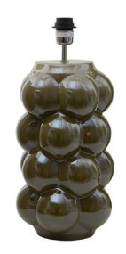 Bubbles 47cm Olivgrön från Hallbergs - Bubbles &auml;r en dekorativ lampfot i keramik med en lekfull och uttrycksfull form.