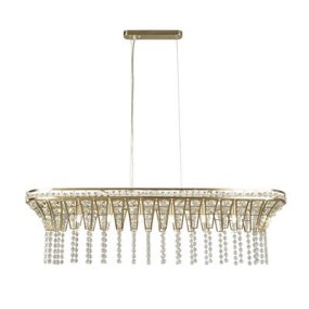 Gemma 100cm Guld taklampa från Searchlight - Kristallerna reflekterar ljuset p&aring; ett spektakul&auml;rt s&auml;tt, vilket sprider ett varmt och inbjudande sken i rummet.