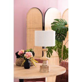 Pasco 40cm Trä från Light & Living - Tillverkad i massivt tr&auml; med en vacker naturlig finish, ger denna stilfulla lampfot ett varmt och inbjudande uttryck.
