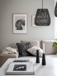 Saigon Ø38 Svart taklampa från PR Home - Konstrotting &auml;r ett t&aring;ligt material som klarar v&auml;der och vind.