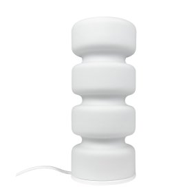 Olive 28cm Vit bordslampa från Dyberg Larsen - Olive kombinerar funktion och estetik p&aring; ett unikt s&auml;tt och blir en stilfull inredningsdetalj i ditt hem.