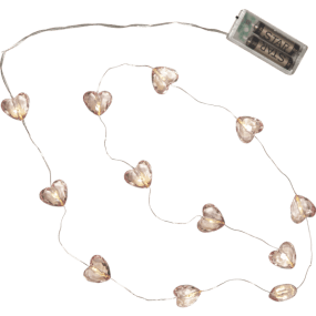 Ljusslinga Valentine Rosa från Star Trading - Levereras med 30cm extra kabel till batteridosan.
