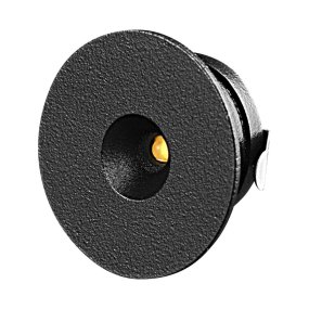 P-132 Mini Downlight 2700K Svart från Designlight - Dioden &auml;r placerad en bit in i armaturen f&ouml;r att minimera bl&auml;ndning.