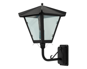 Gustav upp Svart utelampa från Westal - V&auml;lj mellan upp- eller ned&aring;triktad lykta i lackerat och rostskyddsbehandlat utf&ouml;rande, eller i praktfullt oxiderad koppar.