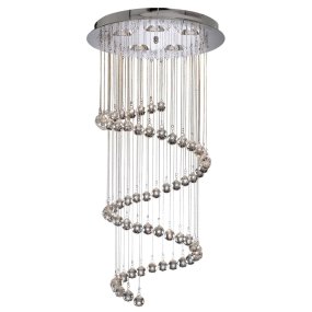 Hallway Ø40 Krom från Searchlight - De gnistrande prismorna reflekterar ljuset vackert och ger ett levande och lyxigt ljusspel i rummet, perfekt f&ouml;r dig som vill skapa ett riktigt blickf&aring;ng.